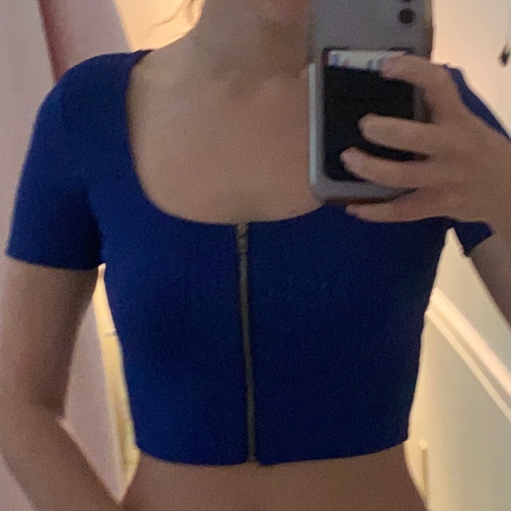 Blue Forever 21 Crop Top